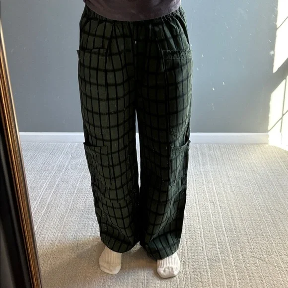 BDG Olive Striped Pants - Picture 1 of 6